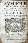 Le symbole des apostres expliquée et divisée en prosnes par M. Mathieu Beuvelet, prestre du seminaire de S. Nicolas du Chardonnet vignette